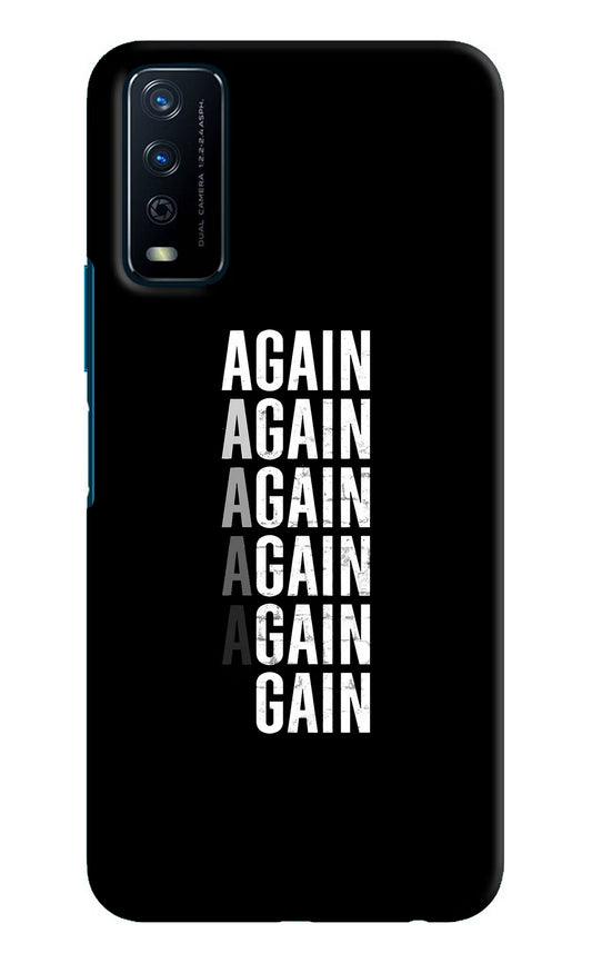 Again Again Gain Vivo Y12s Hard Case Back Cover by Casekaro