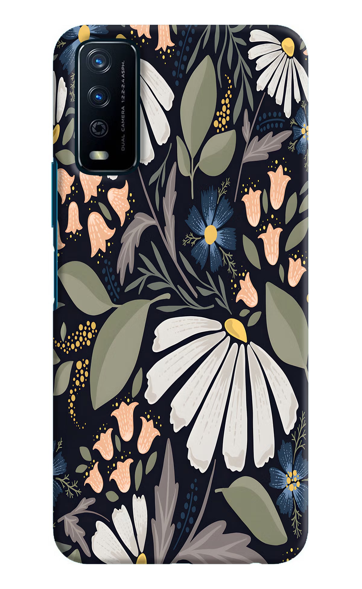 Flowers Art Vivo Y12s Hard Case Back Cover by Casekaro