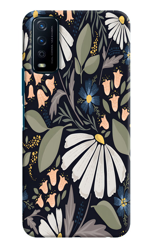 Flowers Art Vivo Y12s Hard Case Back Cover by Casekaro