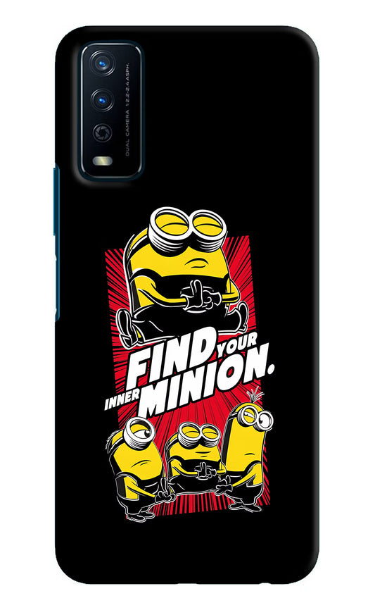 Find your inner Minion Vivo Y12s Hard Case Back Cover by Casekaro