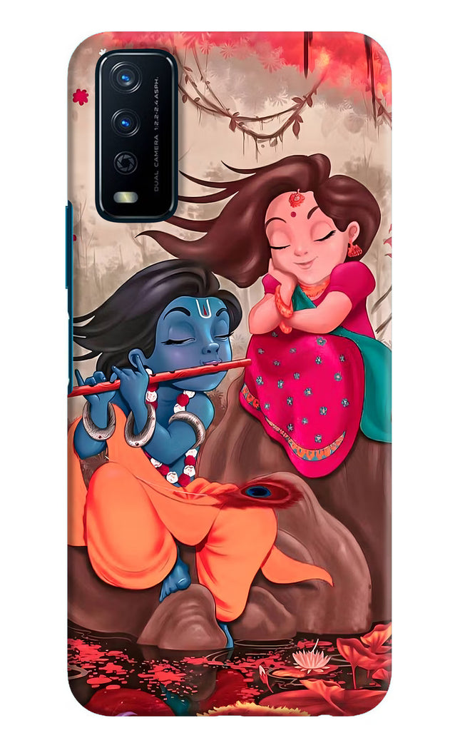 Radhe Krishna Vivo Y12s Hard Case Back Cover by Casekaro