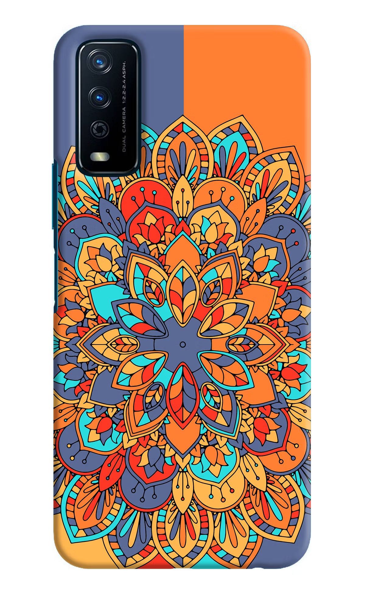 Color Mandala Vivo Y12s Hard Case Back Cover by Casekaro