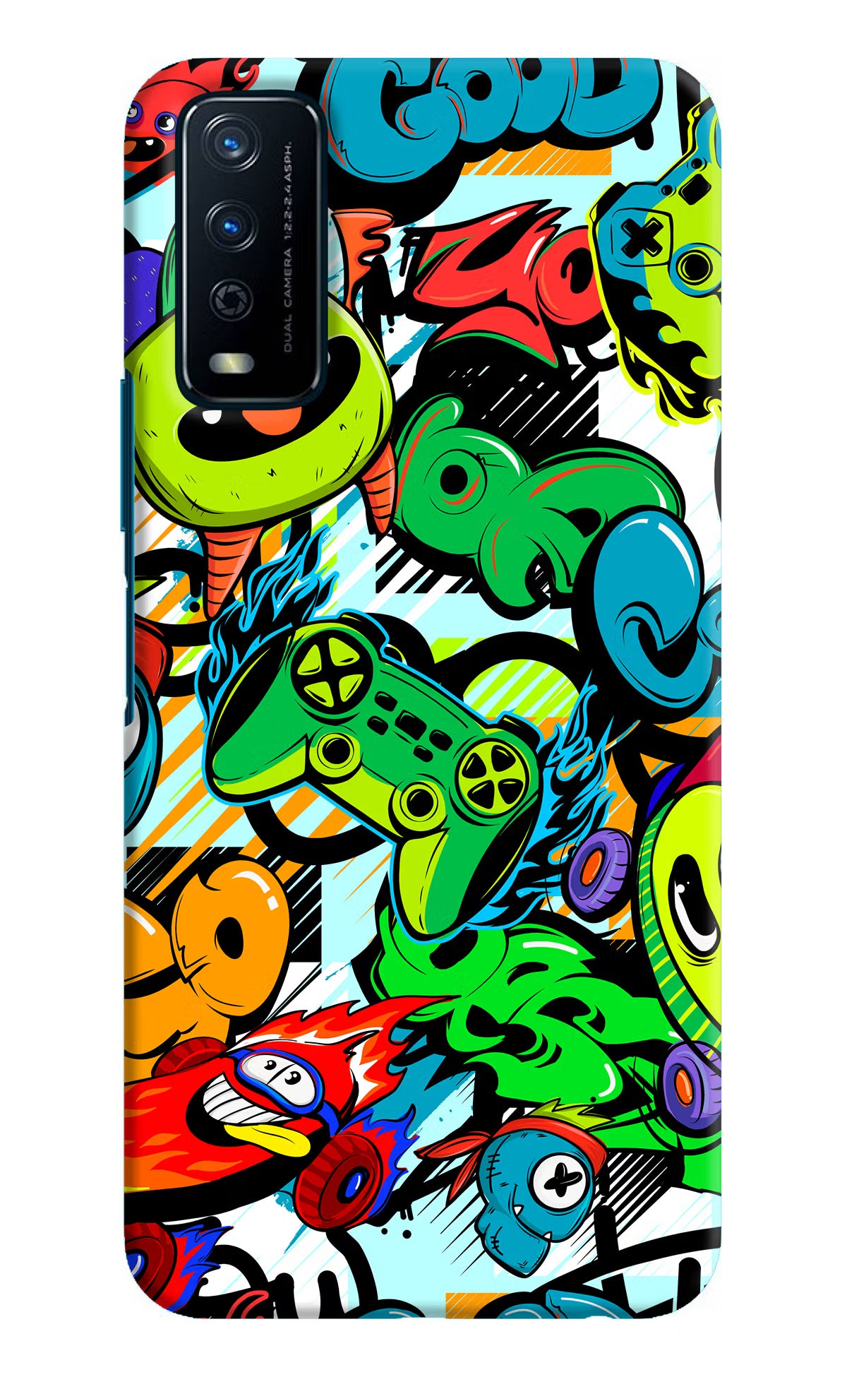 Game Doodle Vivo Y12s Hard Case Back Cover by Casekaro
