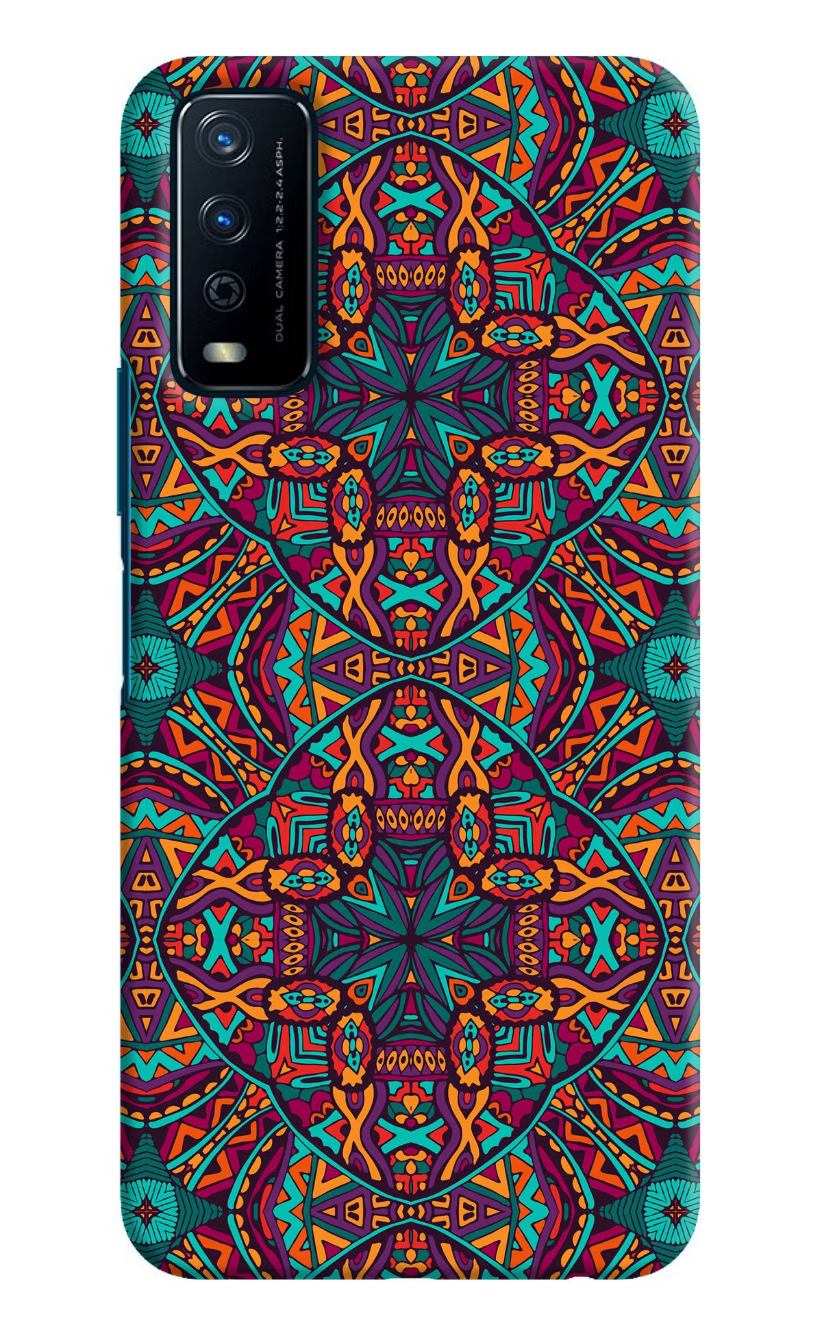 Colour Mandala Vivo Y12s Hard Case Back Cover by Casekaro