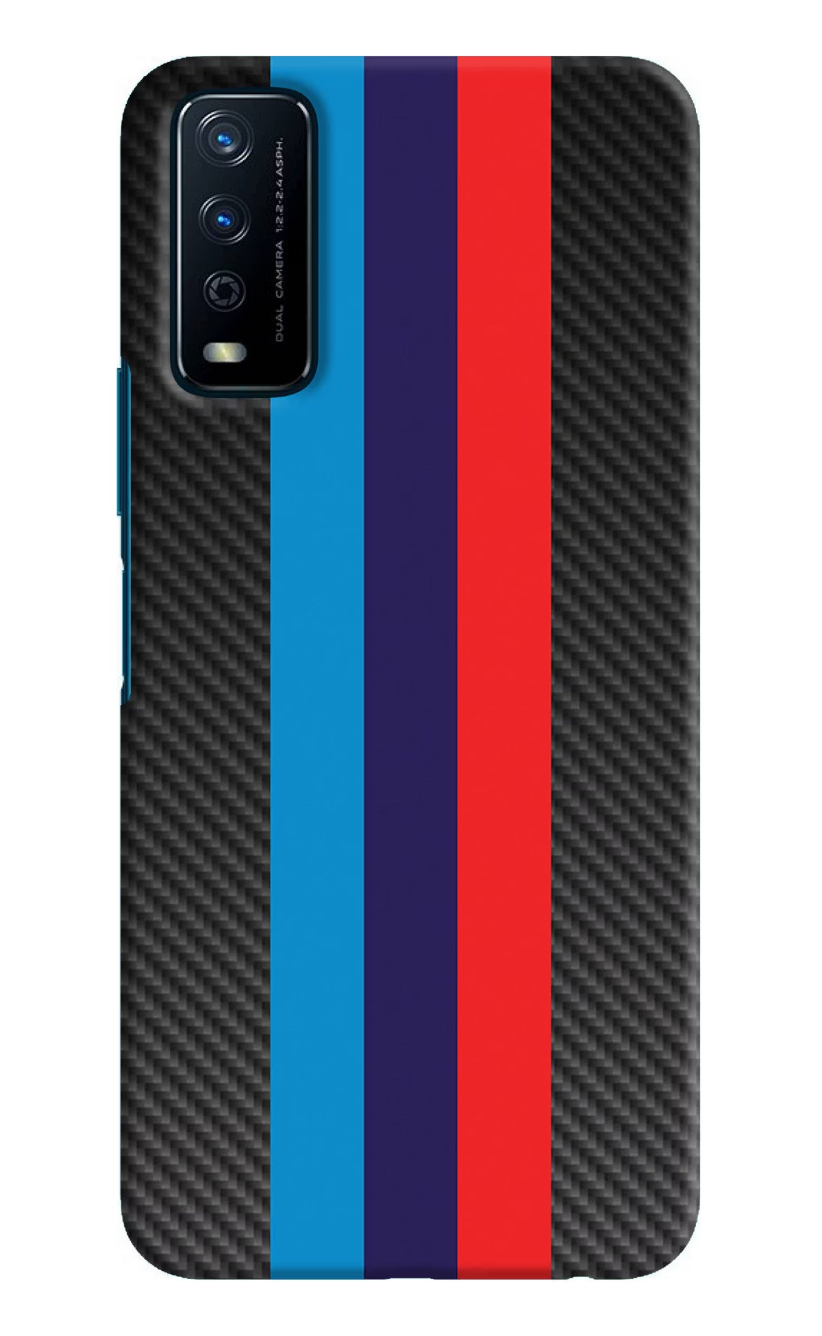 BMW Stripes Pattern Vivo Y12s Hard Case Back Cover by Casekaro