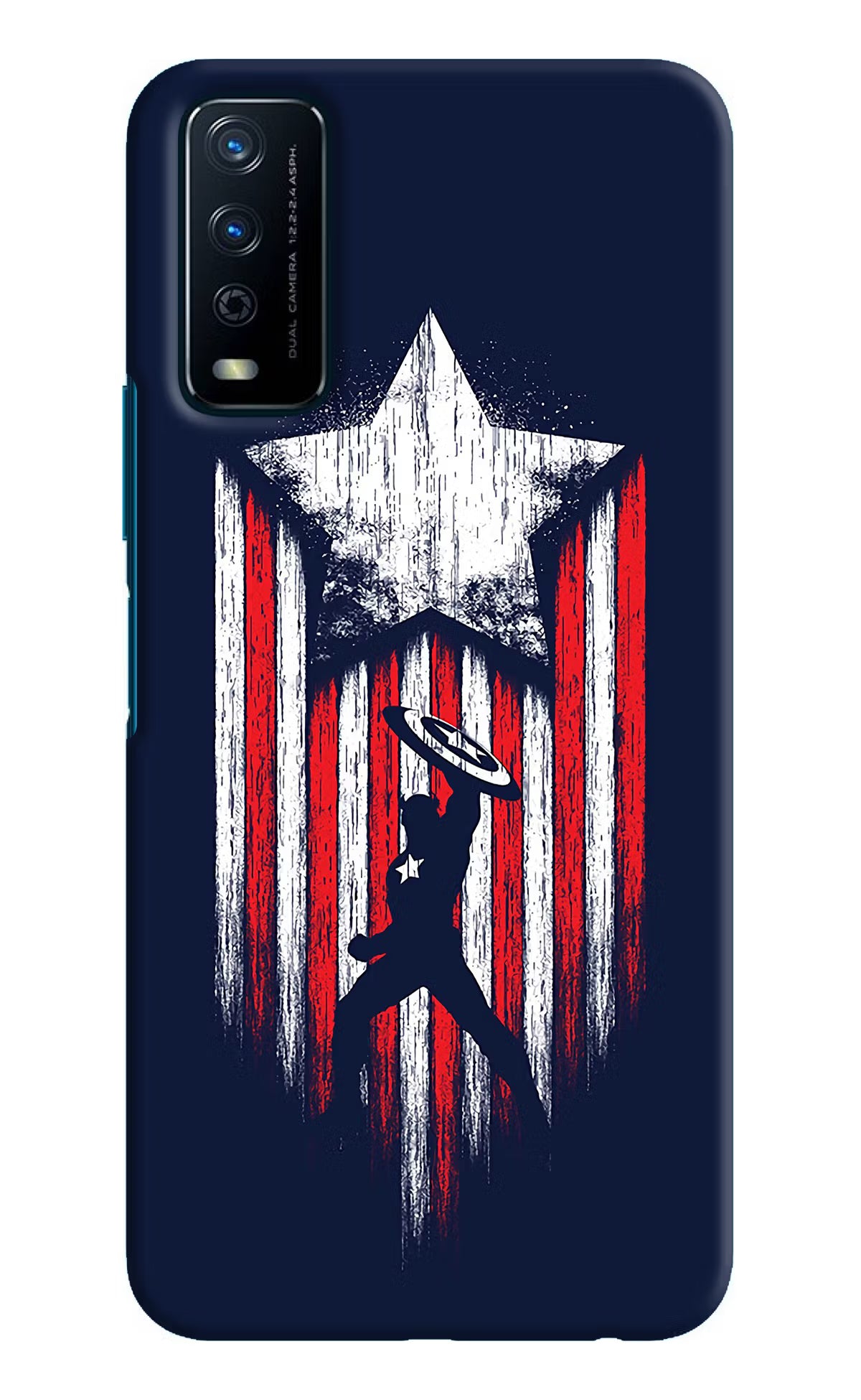 Captain America Marvel Art Vivo Y12s Hard Case Back Cover by Casekaro