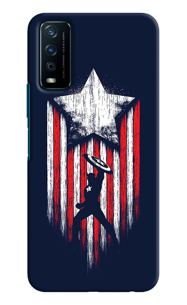 Captain America Marvel Art Vivo Y12s Hard Case Back Cover by Casekaro