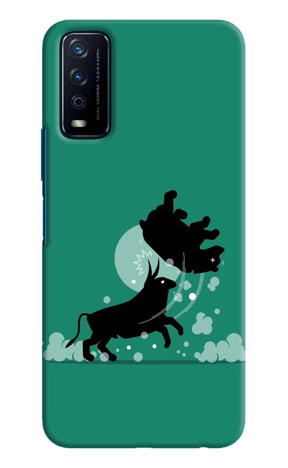 Bull Conqueror Vivo Y12s Hard Case Back Cover by Casekaro