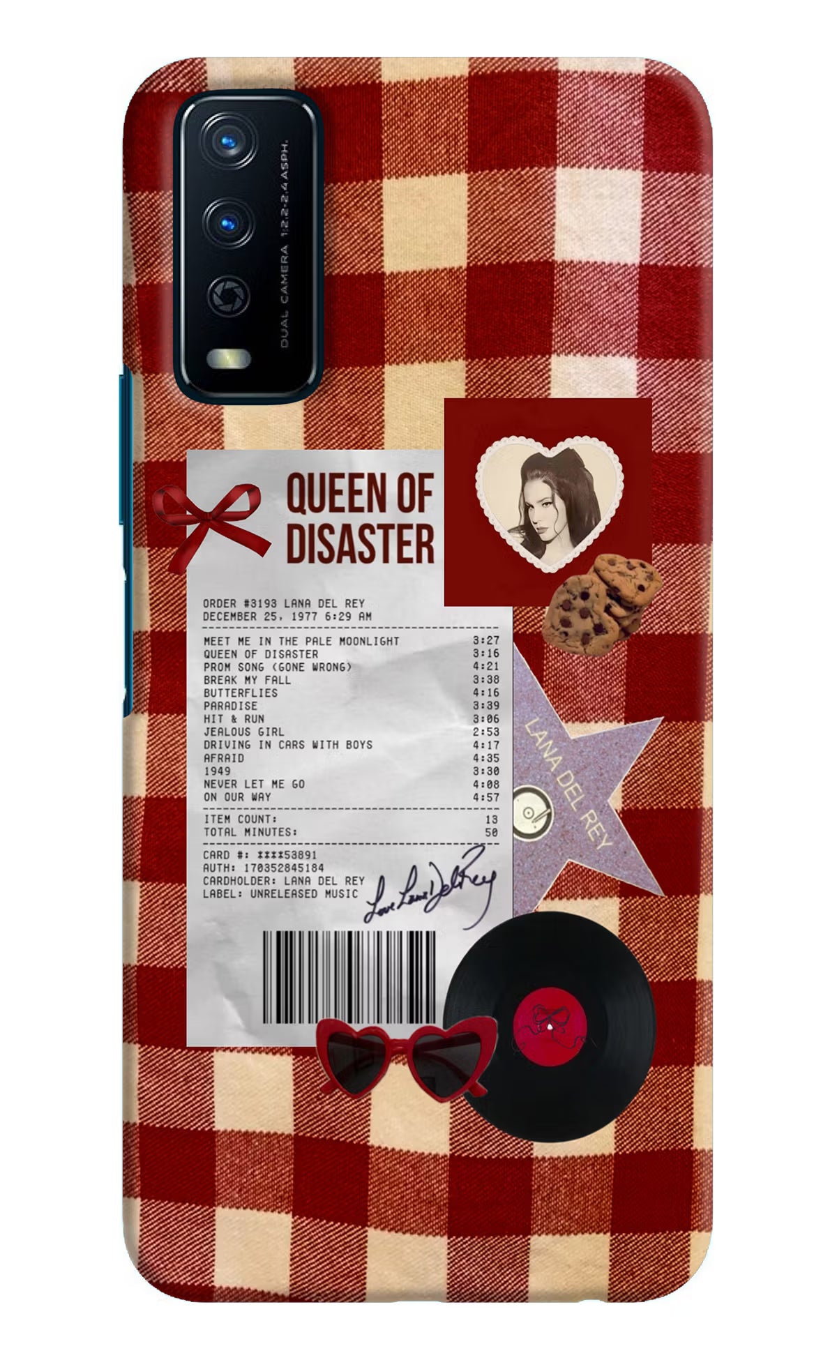 Queen of Disaster Vivo Y12s Hard Case Back Cover by Casekaro