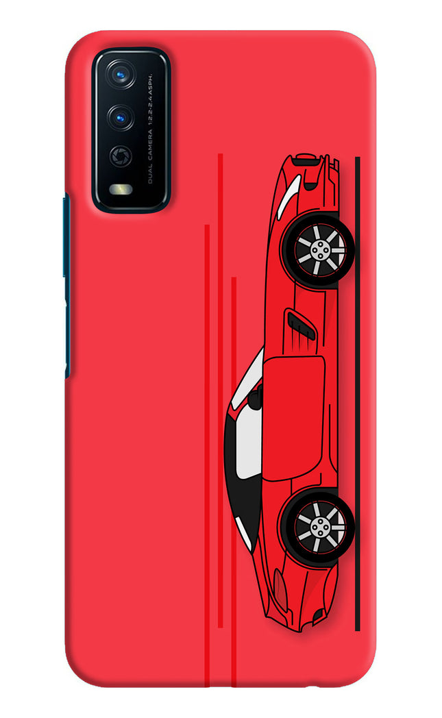 Red Velocity Vivo Y12s Hard Case Back Cover by Casekaro