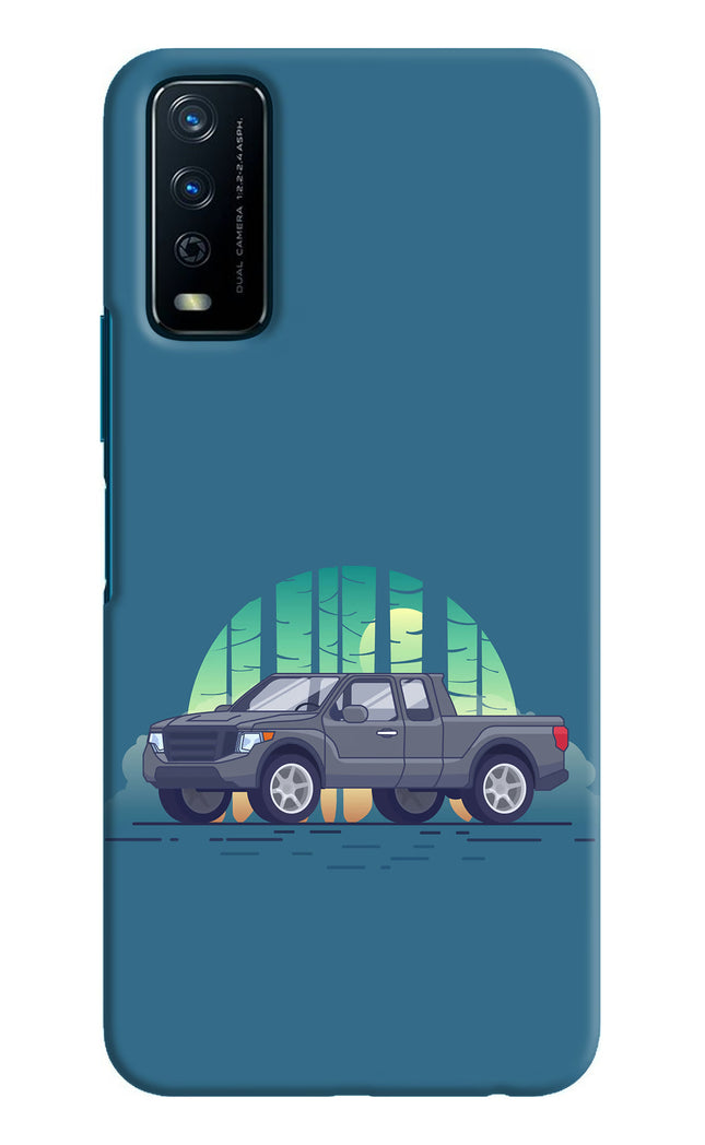 Retro Garage Vibe Vivo Y12s Hard Case Back Cover by Casekaro