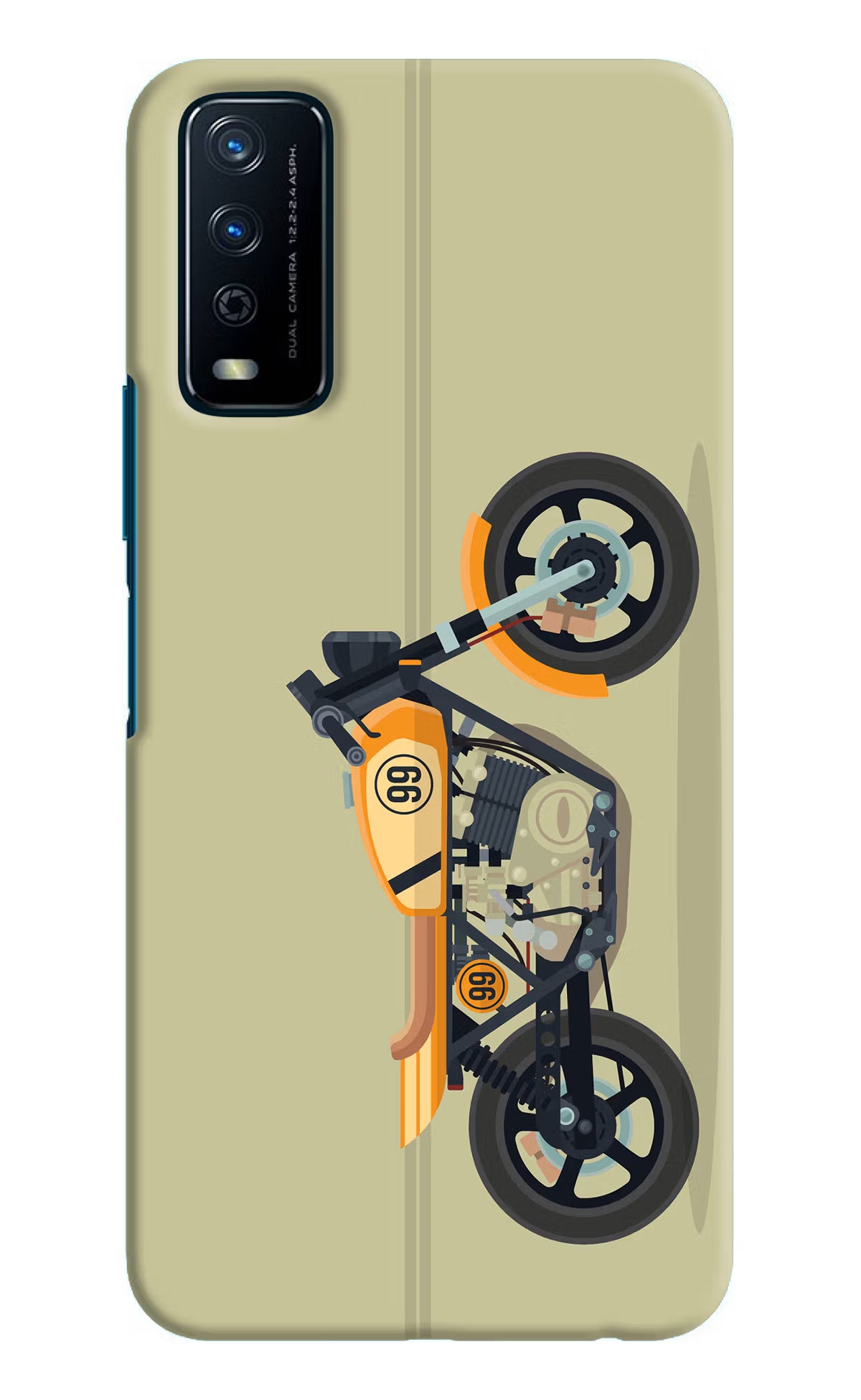 Vertical Speedster Vivo Y12s Hard Case Back Cover by Casekaro