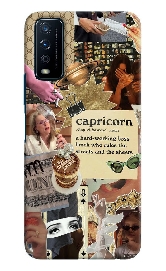 Capricorn Zodiac Vivo Y12s Hard Case Back Cover by Casekaro