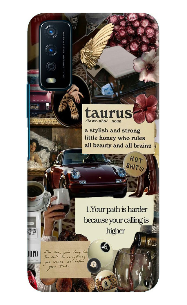 Taurus Zodiac Vivo Y12s Hard Case Back Cover by Casekaro
