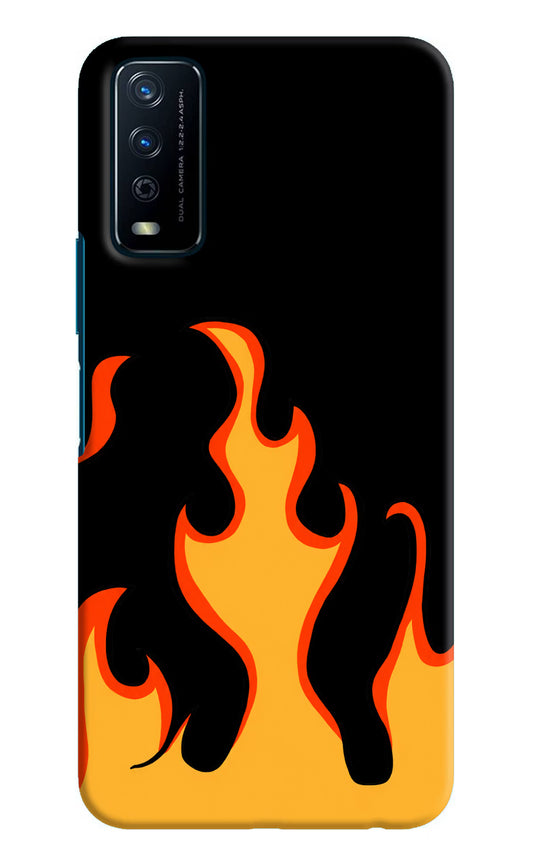 Fired Up – Black Vivo Y12s Hard Case Back Cover by Casekaro