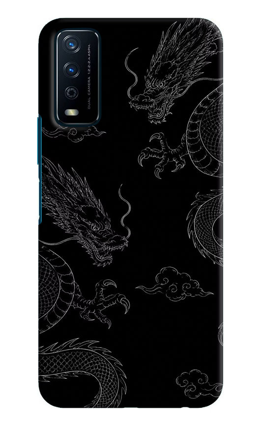 Twin Dragons Vivo Y12s Hard Case Back Cover by Casekaro