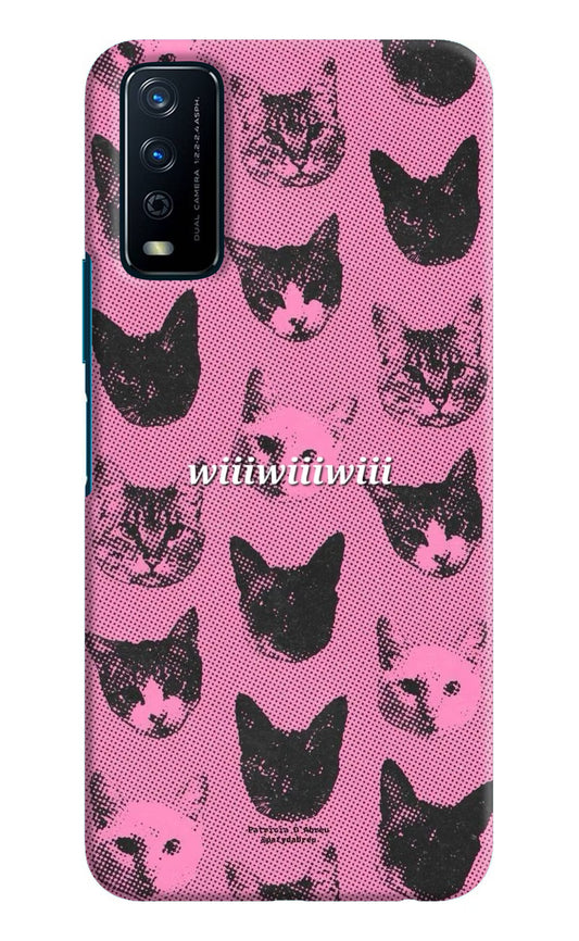 Pink Cats Vivo Y12s Back Cover