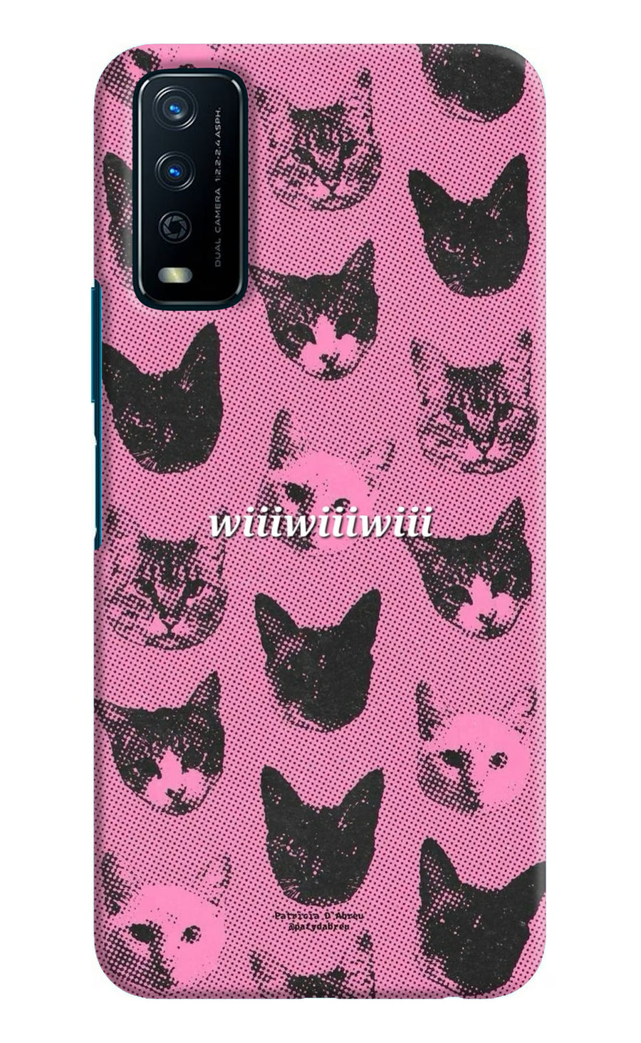 Pink Cats Vivo Y12s Back Cover, Hard case