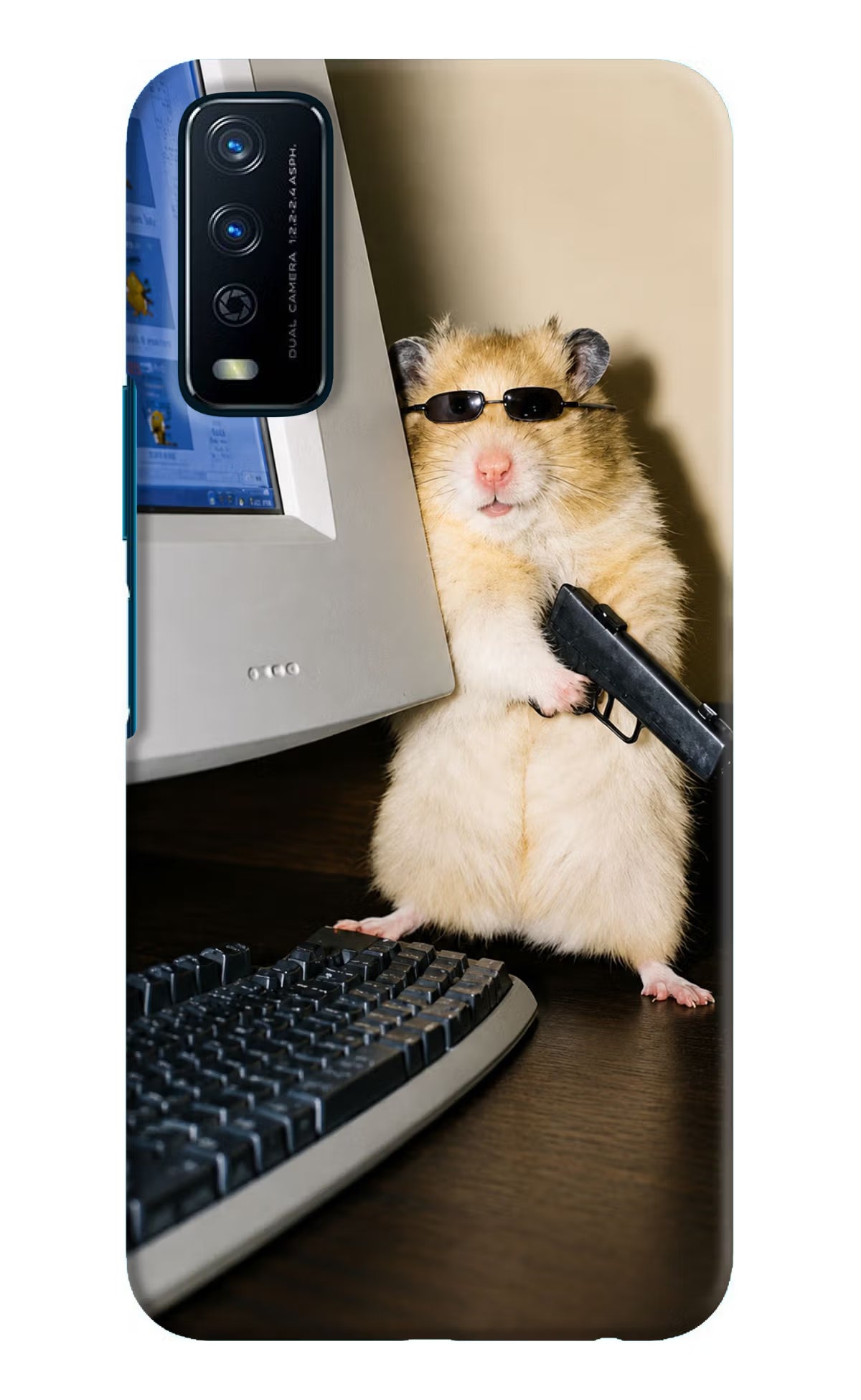 Hacker Hamster Vivo Y12s Back Cover