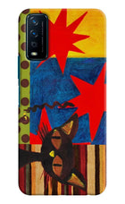 Pop Cat Vivo Y12s Hard Case Back Cover by Casekaro