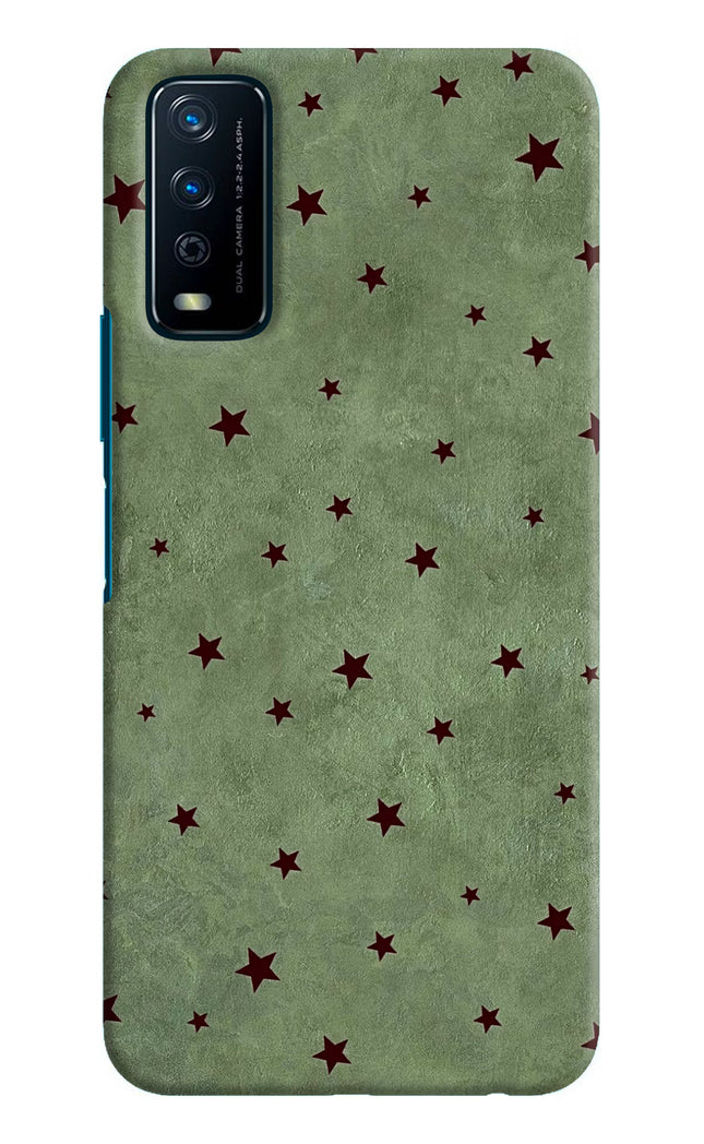 Green Stars Vivo Y12s Hard Case Back Cover by Casekaro