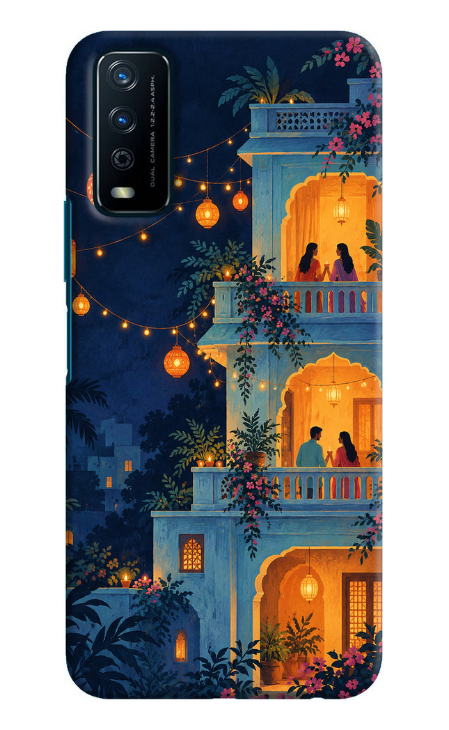 Balcony Glow Vivo Y12s Hard Case Back Cover by Casekaro