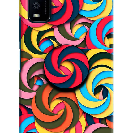 Spiral Pattern Vivo Y12s Pop Case by Casekaro