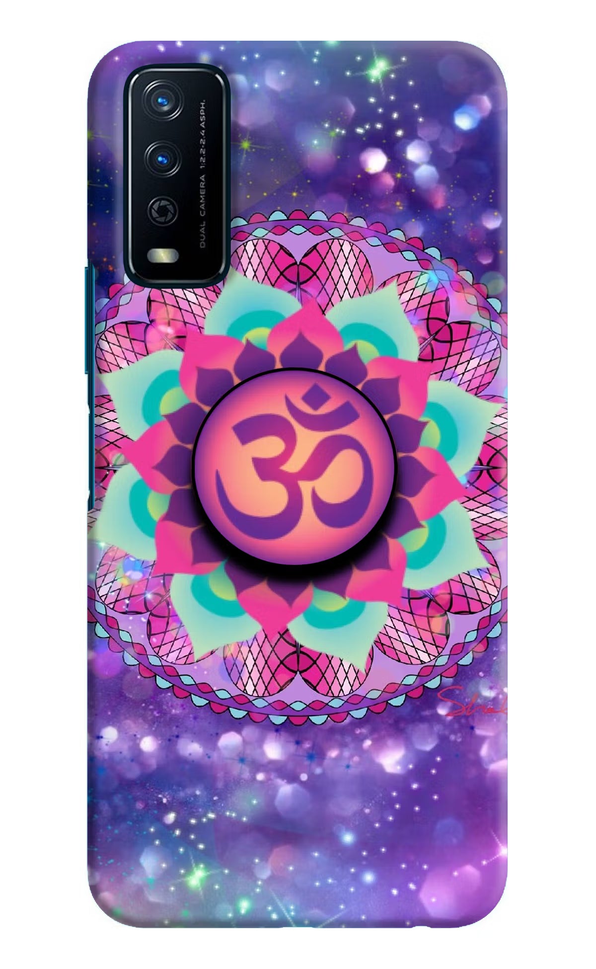 Om Purple Vivo Y12s Pop Case by Casekaro