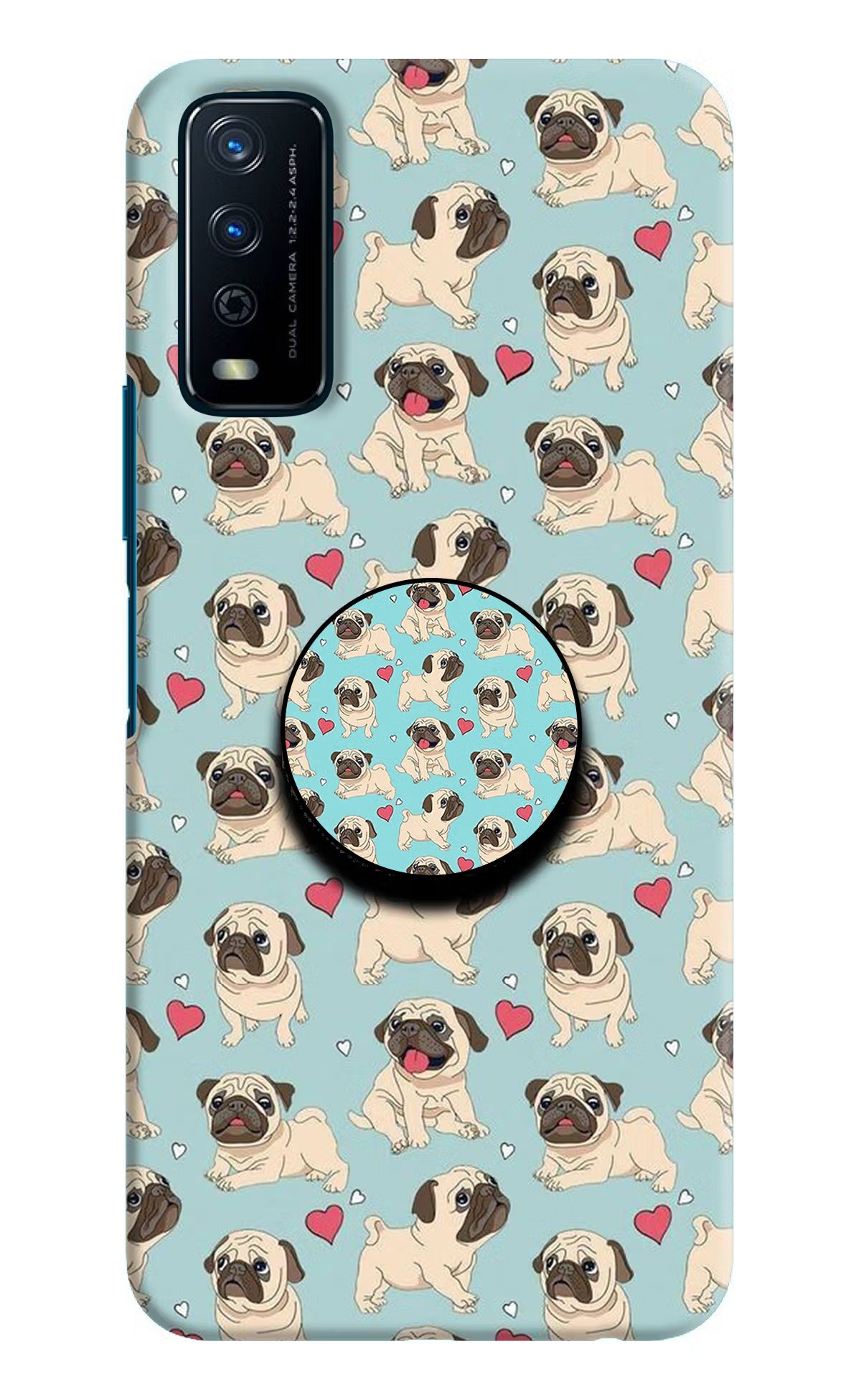 Pug Dog Vivo Y12s Pop Case by Casekaro