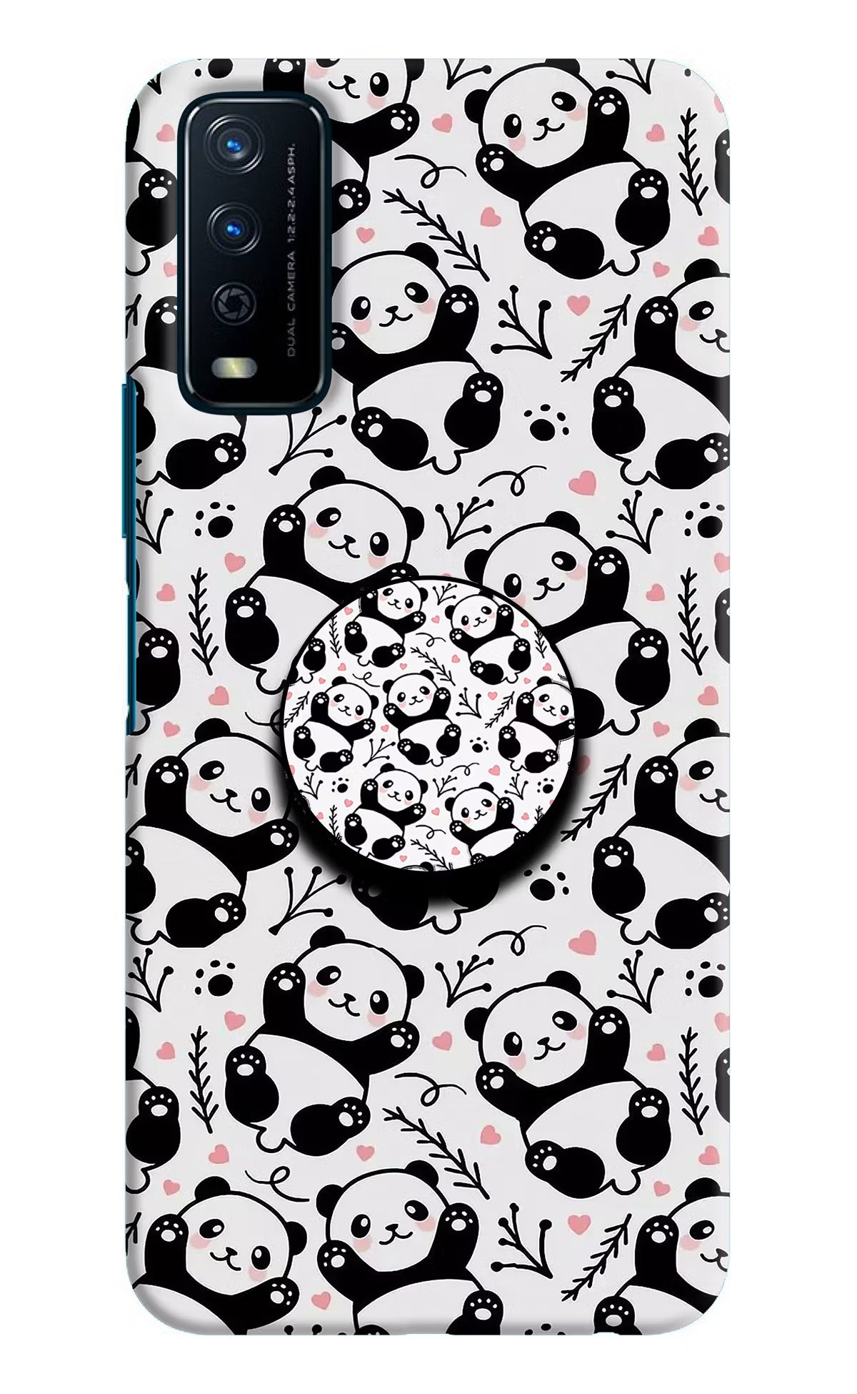 Cute Panda Vivo Y12s Pop Case by Casekaro