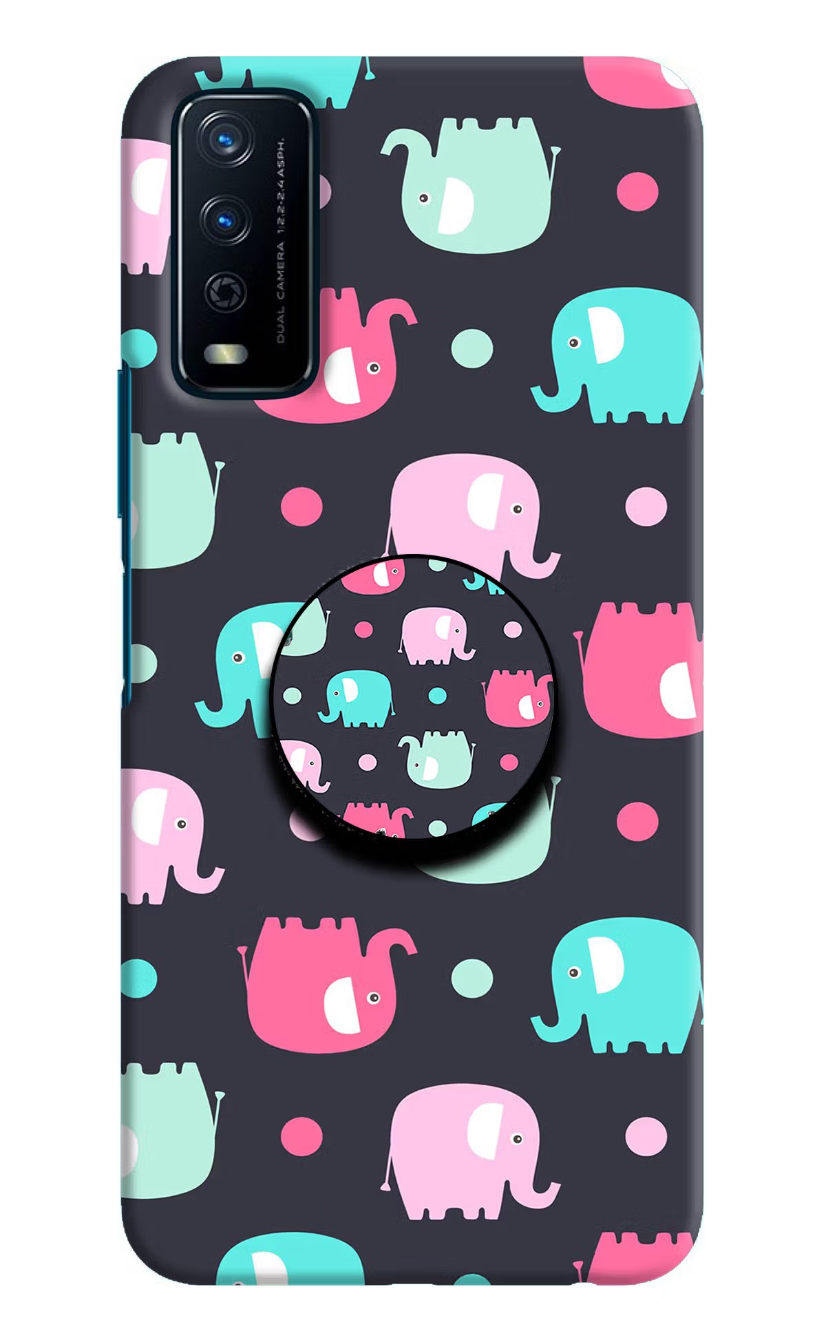 Baby Elephants Vivo Y12s Pop Case by Casekaro