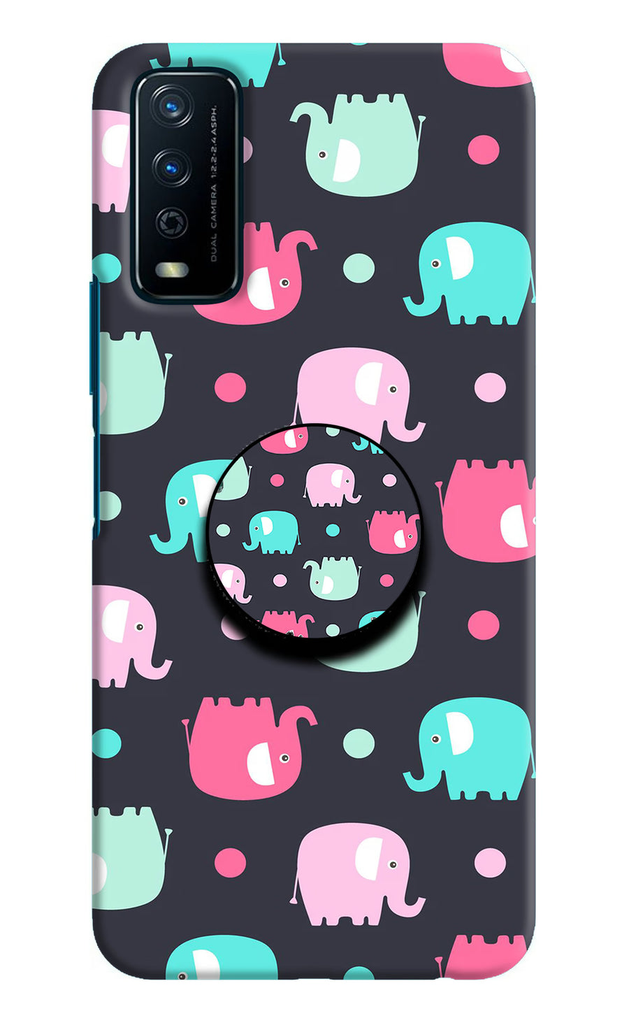 Baby Elephants Vivo Y12s Pop Case, Hard case