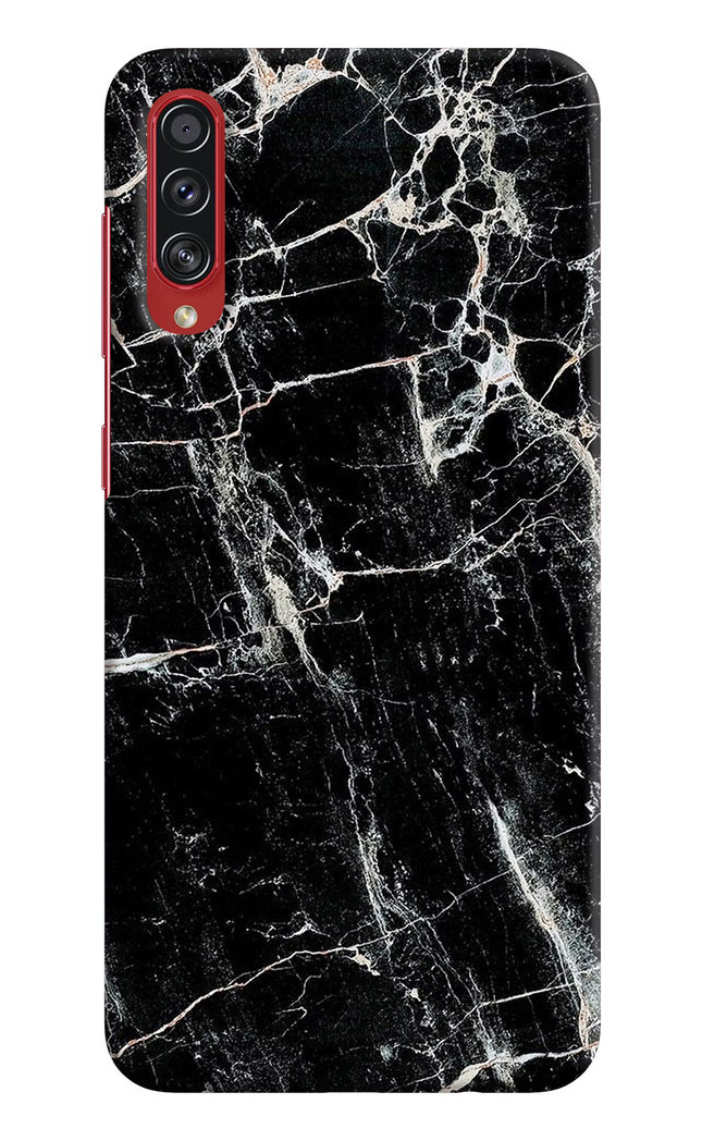 Black Marble Texture Samsung A70s Hard Case Back Cover by Casekaro