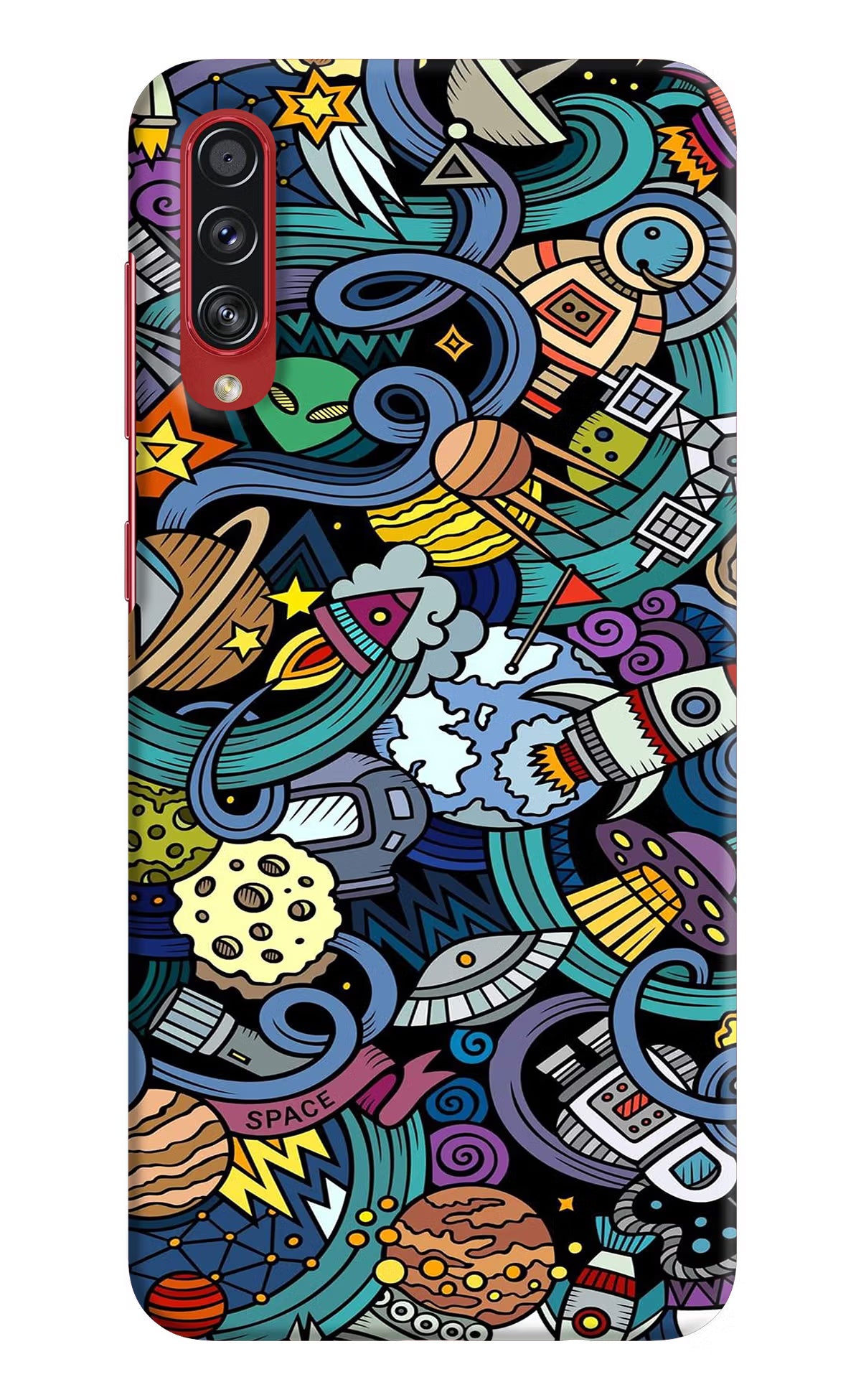 Space Abstract Samsung A70s Hard Case Back Cover by Casekaro