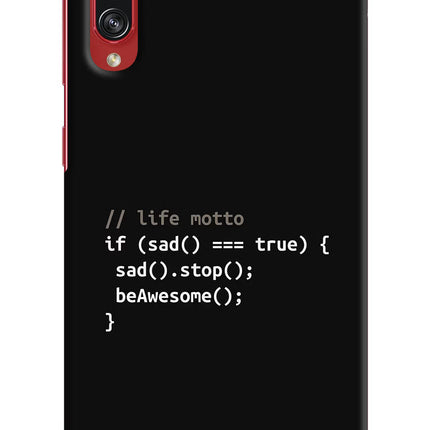 Life Motto Code Samsung A70s Hard Case Back Cover by Casekaro