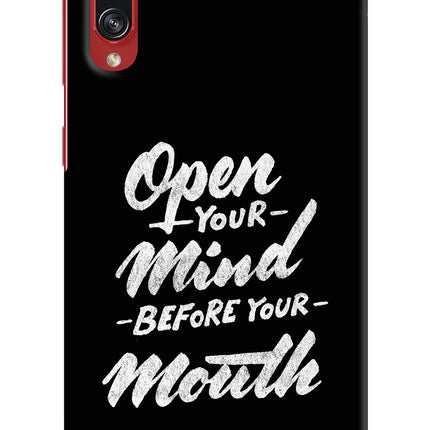 Open Your Mind Before Your Mouth Samsung A70s Hard Case Back Cover by Casekaro