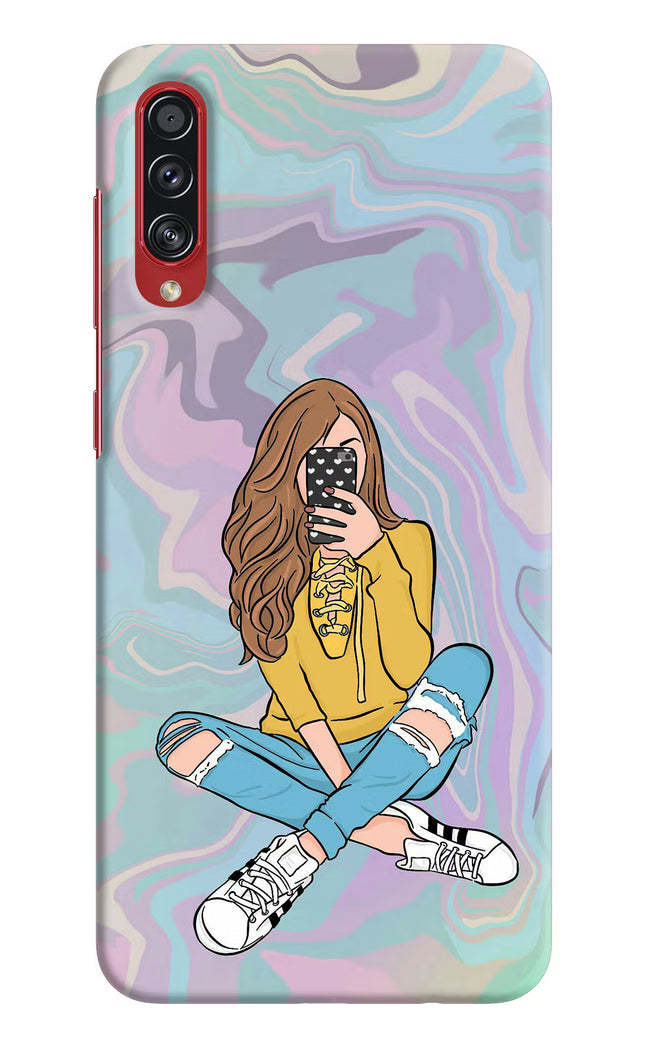 Selfie Girl Samsung A70s Hard Case Back Cover by Casekaro