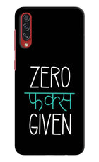 Zero Fucks Given Samsung A70s Hard Case Back Cover by Casekaro