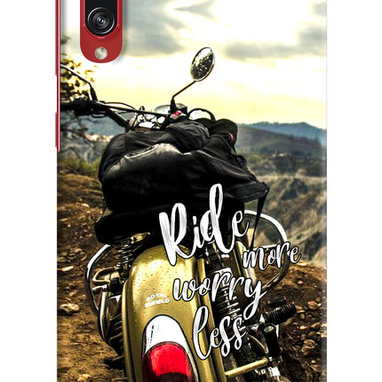 Ride More Worry Less Samsung A70s Hard Case Back Cover by Casekaro
