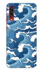 Blue Waves Samsung A70s Hard Case Back Cover by Casekaro