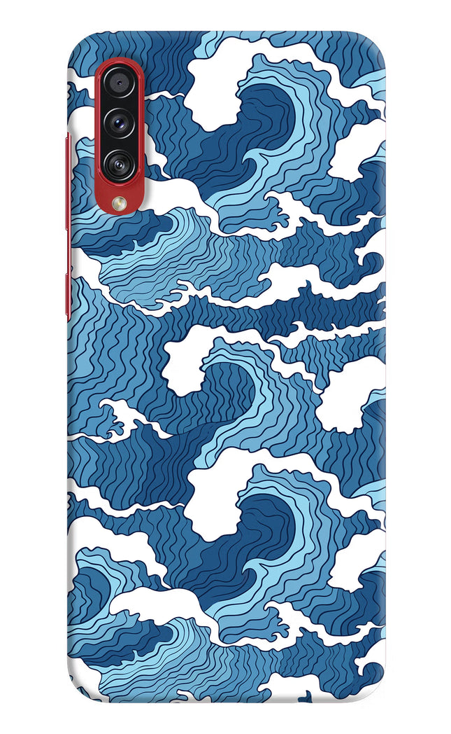 Blue Waves Samsung A70s Hard Case Back Cover by Casekaro