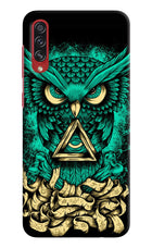 Green Owl Samsung A70s Hard Case Back Cover by Casekaro