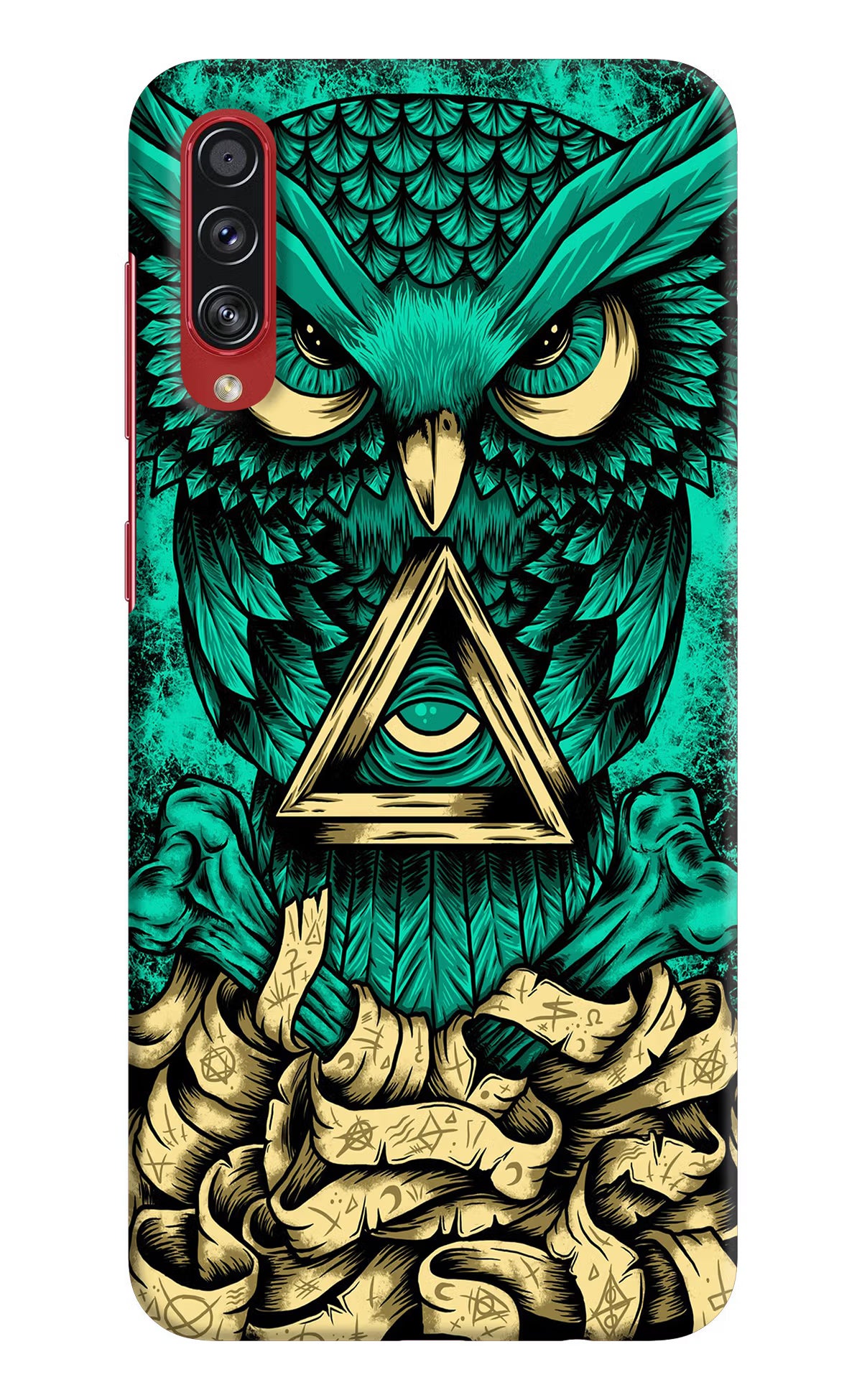 Green Owl Samsung A70s Hard Case Back Cover by Casekaro