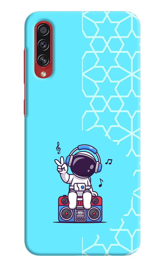 Cute Astronaut Chilling Samsung A70s Hard Case Back Cover by Casekaro