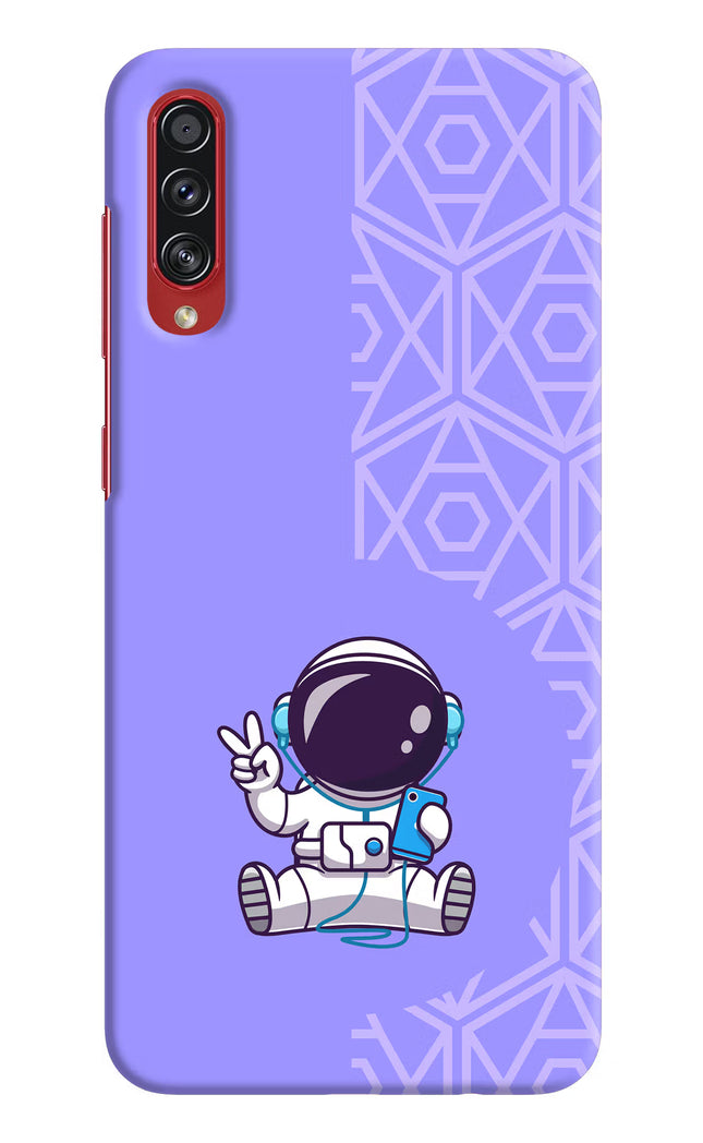 Cute Astronaut Chilling Samsung A70s Hard Case Back Cover by Casekaro