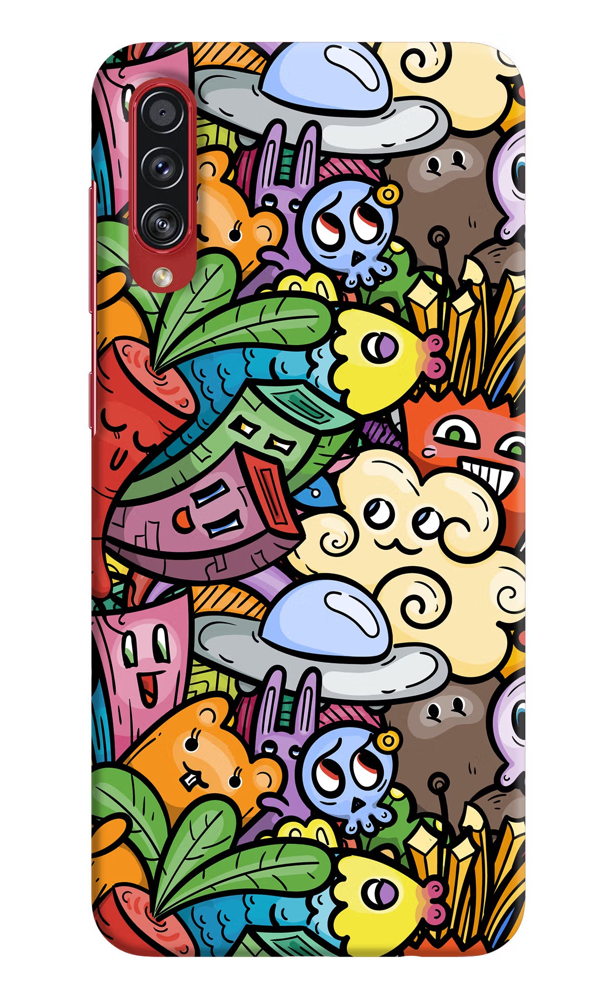 Veggie Doodle Samsung A70s Hard Case Back Cover by Casekaro