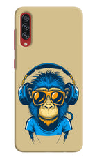 Monkey Headphone Samsung A70s Hard Case Back Cover by Casekaro