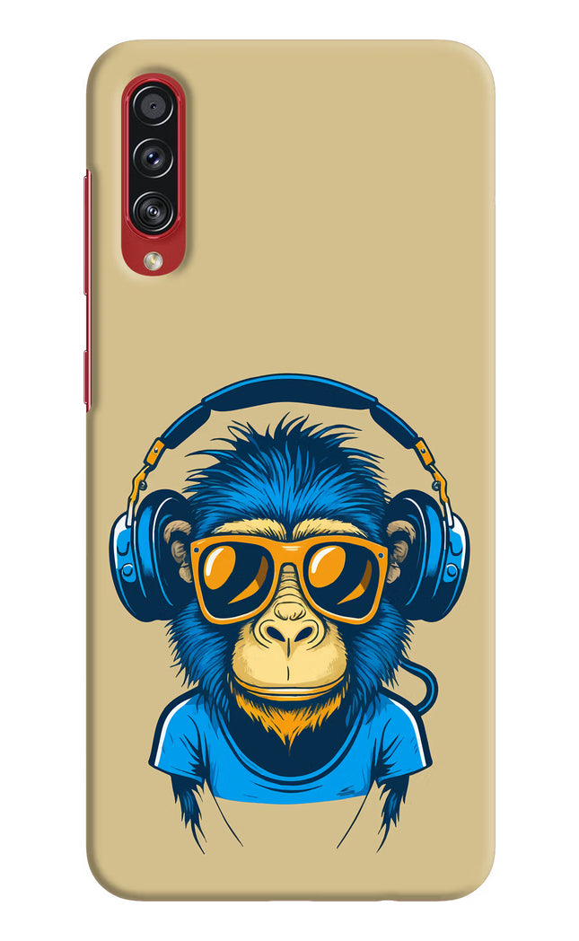 Monkey Headphone Samsung A70s Hard Case Back Cover by Casekaro