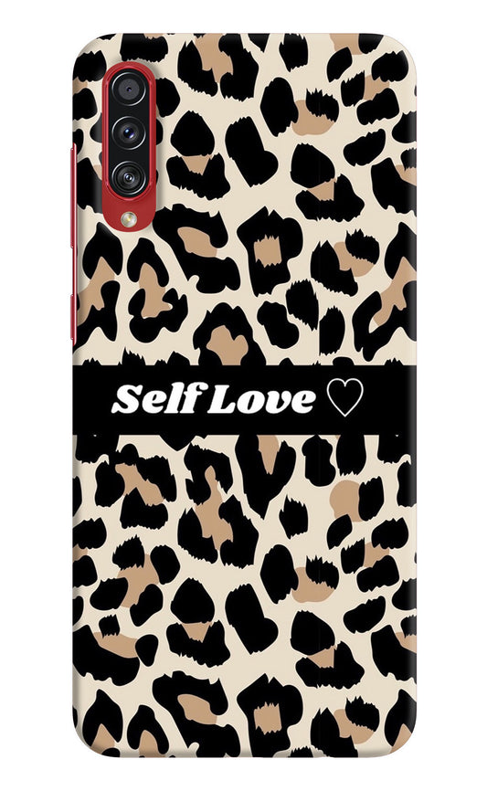 Leopard Print Self Love Samsung A70s Back Cover