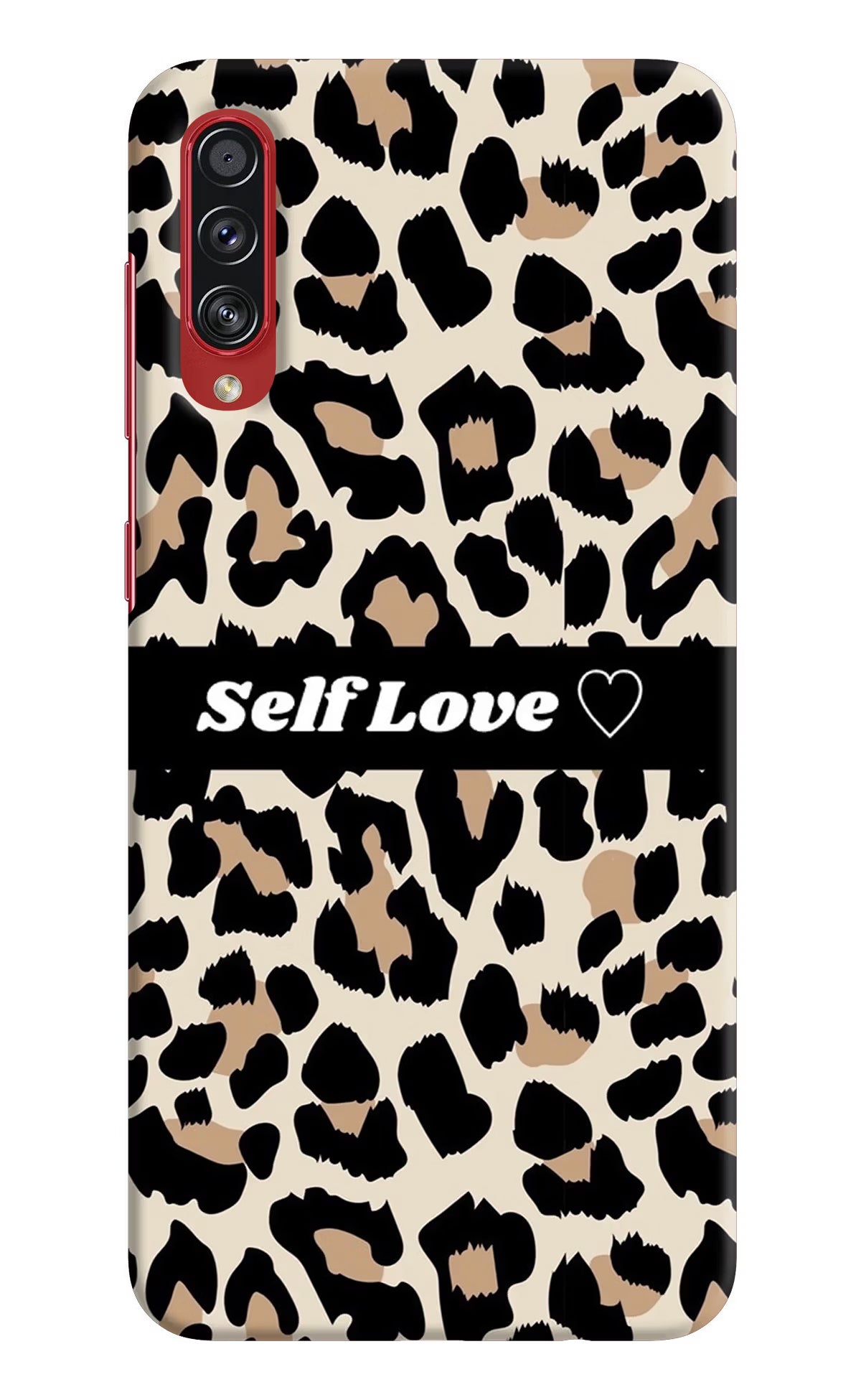 Leopard Print Self Love Samsung A70s Hard Case Back Cover by Casekaro